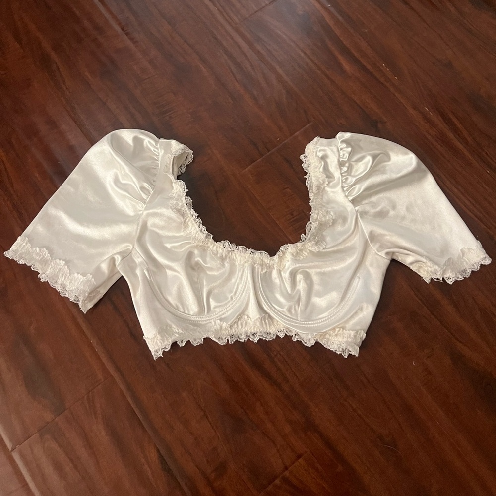 Adika corset style crop top, short sleeves